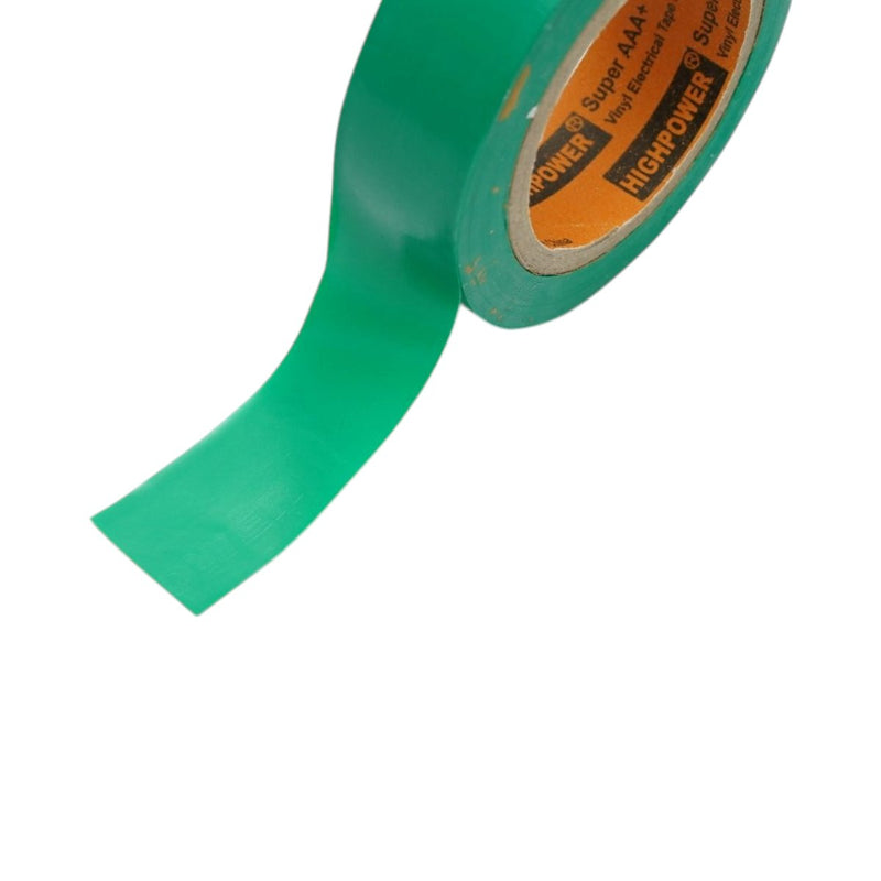 Nastro isolante in vinile verde 19 mm x 9 m, ignifugo, qualità superiore AAA+ HighPower