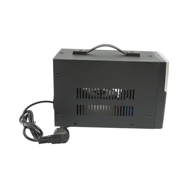 Stabilizzatore di tensione automatico a relè monofase da 1000 VA, 800 W, 100-260 V; 1 presa Schuko da 230 V; display LCD Breckner Germany