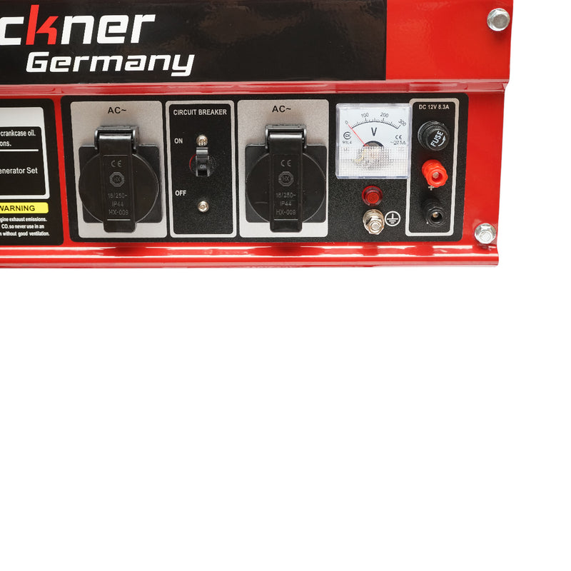 Generatore elettrico a benzina 2,5KW/220V, motore 7,5HP, avviamento manuale Breckner Germany