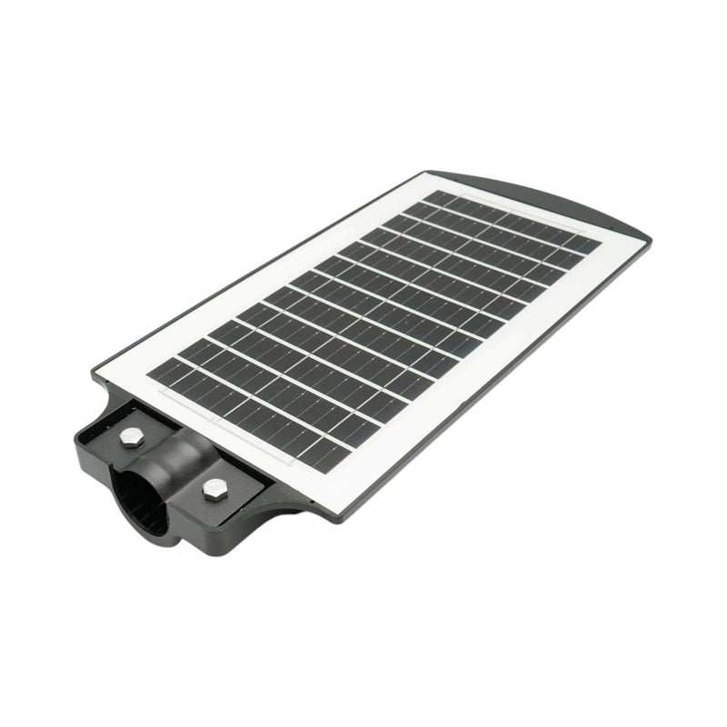 Lampione stradale solare a LED da 100 W con pannello solare da 12 W, batteria LiFePO4 da 8000 mAh, sensore di movimento, telecomando e supporto per palo (IP65) Breckner Germany