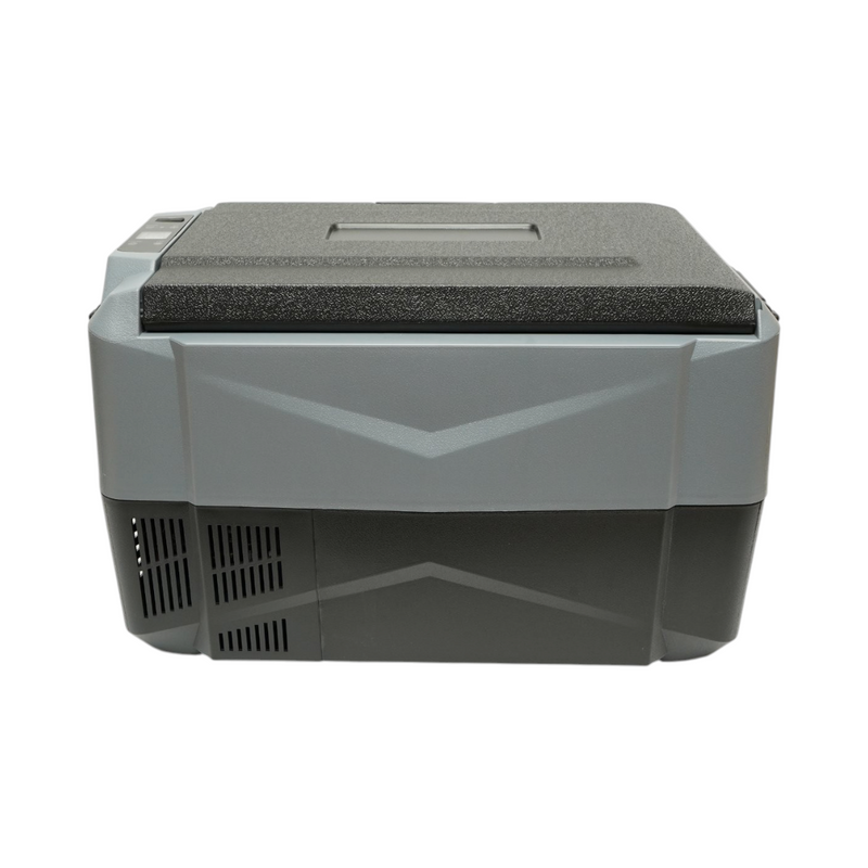 Frigorifero per auto 35L con compressore 12V-24V-220V, 60W, display LCD, doppia zona di raffreddamento, USB 630x390x390mm