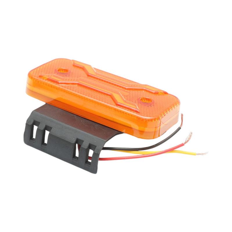 Luce di ingombro laterale a LED con staffa, 12V-24V, ambra, 2 funzioni, modello X NEON, 30 LED, 110x52x16 mm Breckner Germany