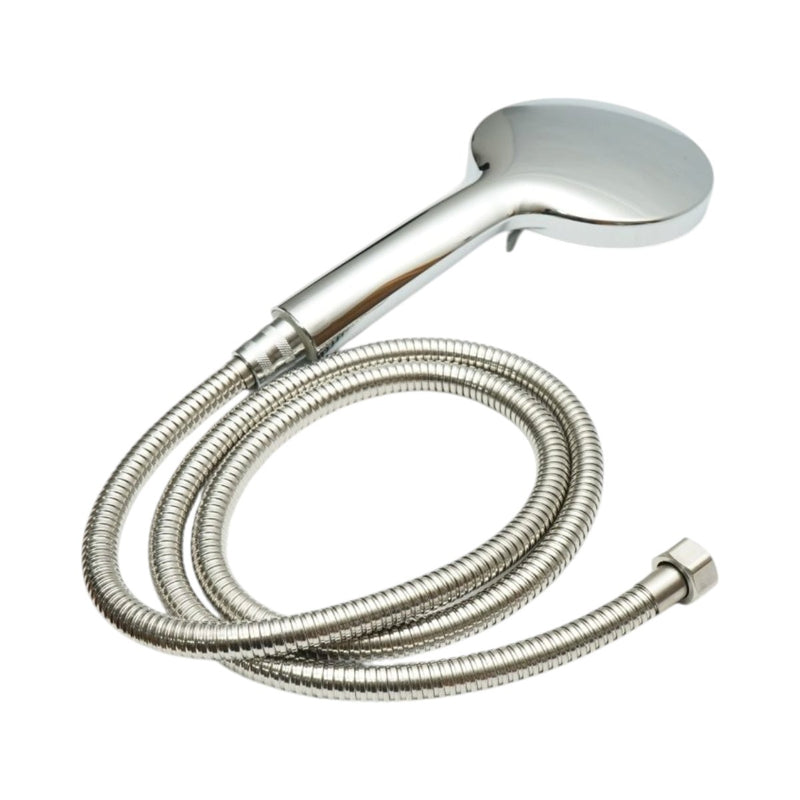 Set doccetta con flessibile zincato da 1,5 m, 3 funzioni, ugelli in silicone, finitura cromata lucida, materiale plastico, 120x250 mm