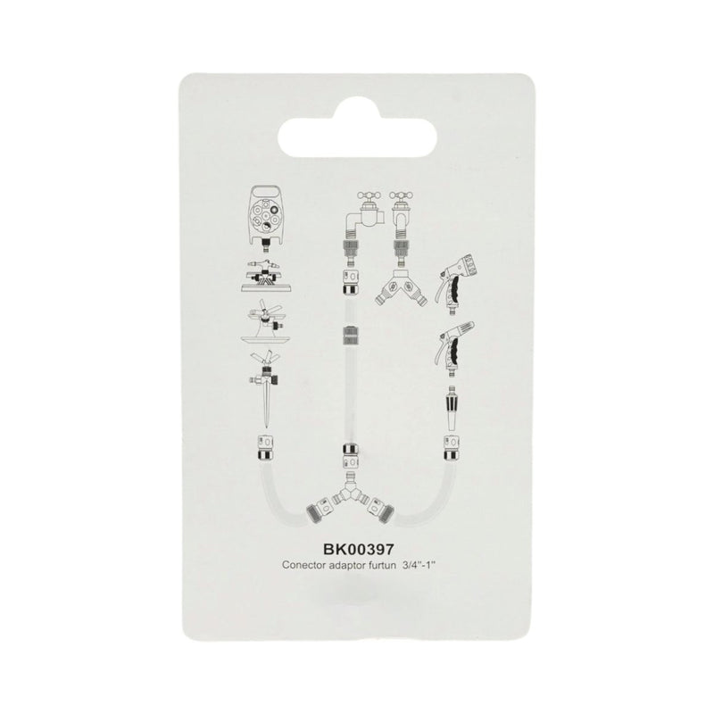 Adattatore per rubinetto (3/4"–1") e raccordo rapido da 3/4" per tubo da giardino Breckner Germany