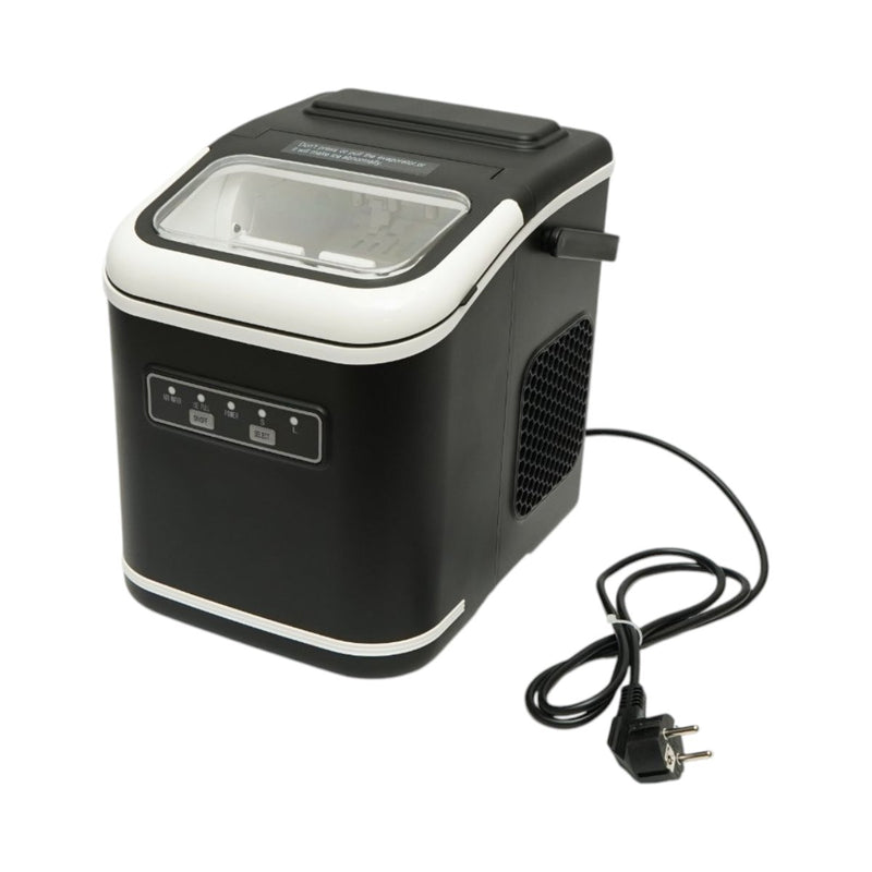 Macchina per il ghiaccio 12 kg/24 h, serbatoio acqua da 1,4 L, cestello di raccolta da 600 g, funzione di autopulizia.