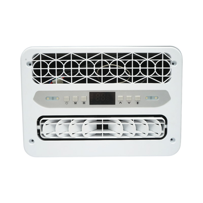 Climatizzatore fisso per veicoli e macchinari industriali AC universale 12V, 2200W, 7600 BTU con telecomando