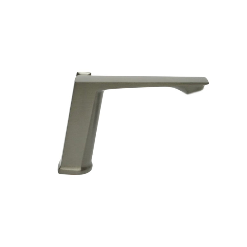 Miscelatore monocomando quadrato per lavabo, colore grigio grafite satinato, acciaio inox, flessibili inclusi