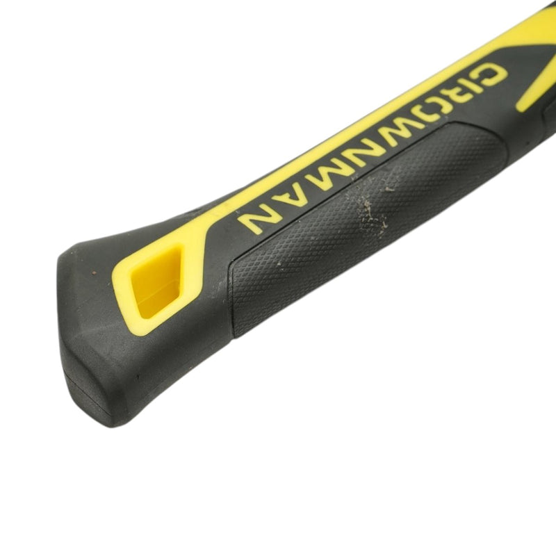 Accetta professionale Crownman da 800 g con lama in acciaio forgiato, manico in fibra di vetro e impugnatura antiscivolo in TPR.