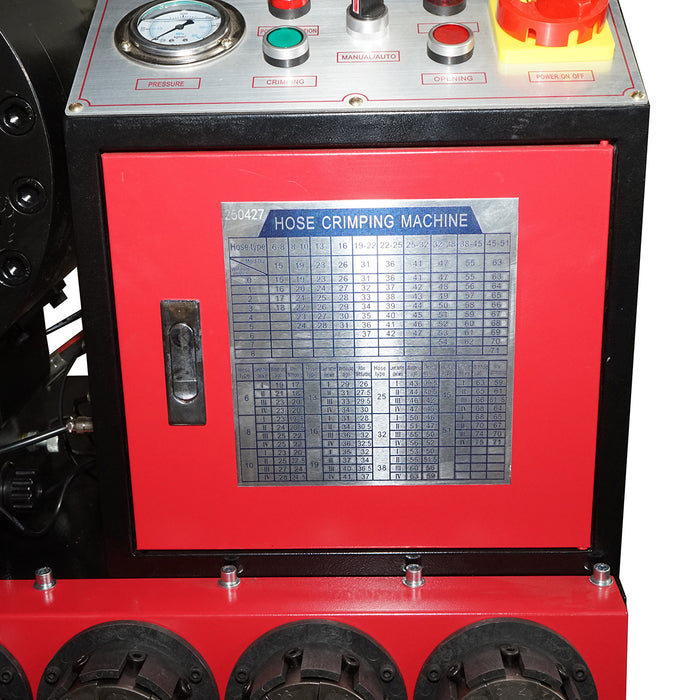 PRESSATUBI OLEODINAMICI PRESSA PER CRIMPARE TUBI OLEODINAMICI ALTA PRESSIONE PER TUBI 6-51MM 220V 3KW CON CAMBIO RAPIDO BRECKNER GERMANY