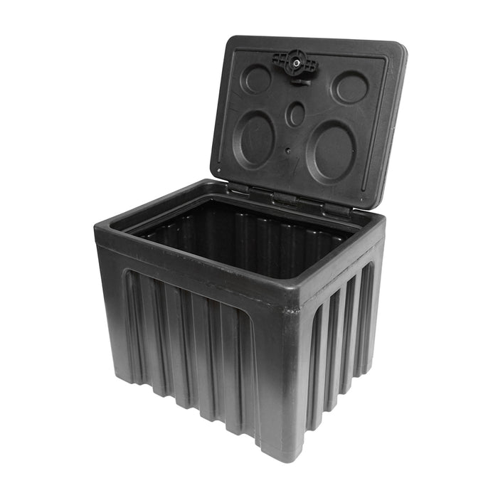 Cassetta per attrezzi senza supporto, in plastica nera 468x470x600 mm