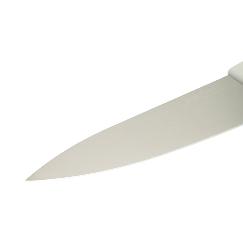 Coltello da chef professionale da 20 cm, lama in acciaio 5Cr15MoV, manico in PP bianco Breckner Germany