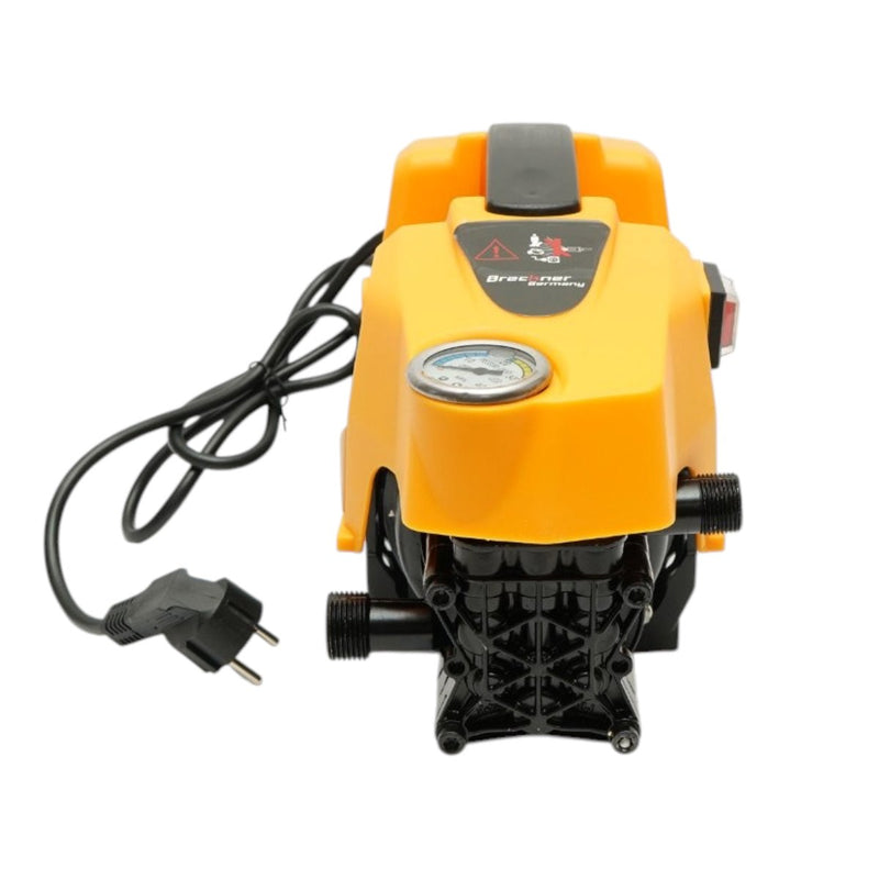 Idropulitrice da 800 W, 220 V e 40 bar, portata di 5 l/min, con pistola, serbatoio per schiuma e tubo da 7 m. Breckner Germany
