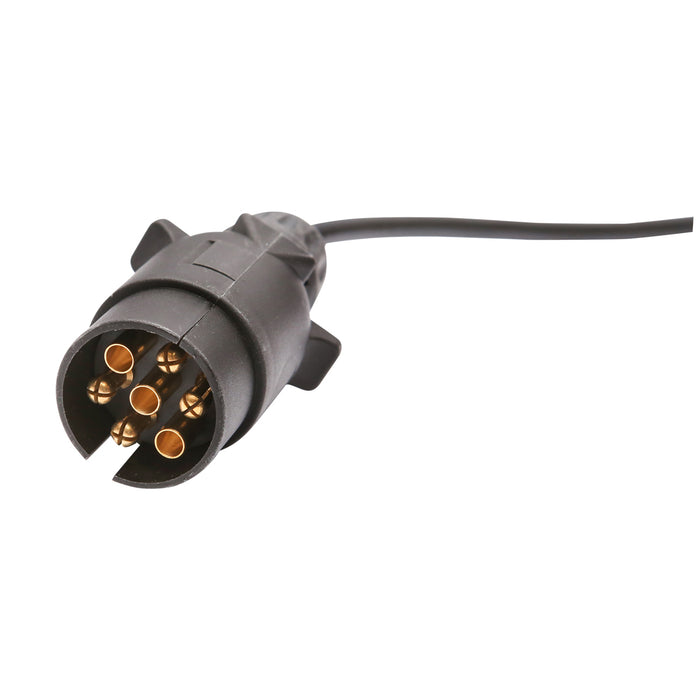 Gancio di traino regolabile 1000-1600 mm 2x lampada LED, 2x triangolo riflettente, cavo da 6 m e presa a 7 pin 12/24 V