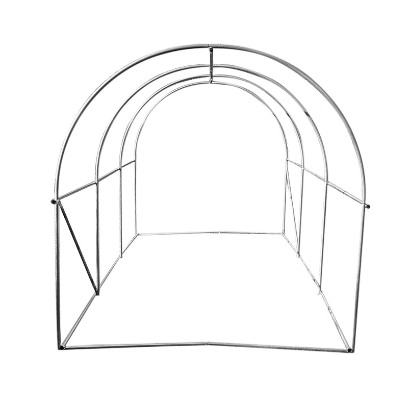 Serra da giardino 300×200×200 cm con sistema di irrigazione, telo verde in PE con rete 140 g/m² anti-UV, 6 finestre, 2 porte, tubo in acciaio zincato 25 mm THOR