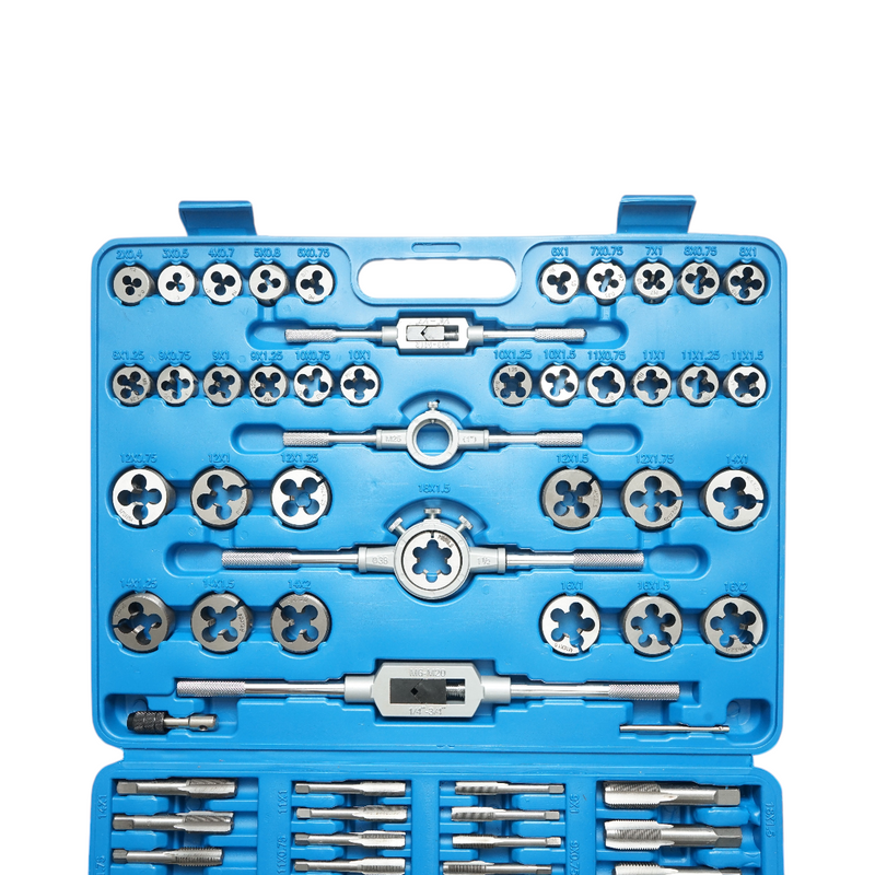 Set di maschi e filiere metrici M2-M18mm 110 pezzi Breckner Germany