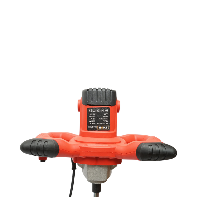 Miscelatore elettrico con agitatore 1400W, 220V, 6 velocità 0-800 giri/min, pala da 120 mm, M14 per adesivi, vernici, malta THOR