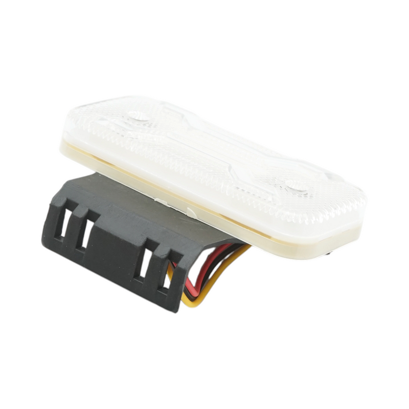 Luce di ingombro laterale a LED bianchi con staffa, 12V-24V, 2 funzioni, modello X NEON, 30 LED, 110x52x16 mm Breckner Germany