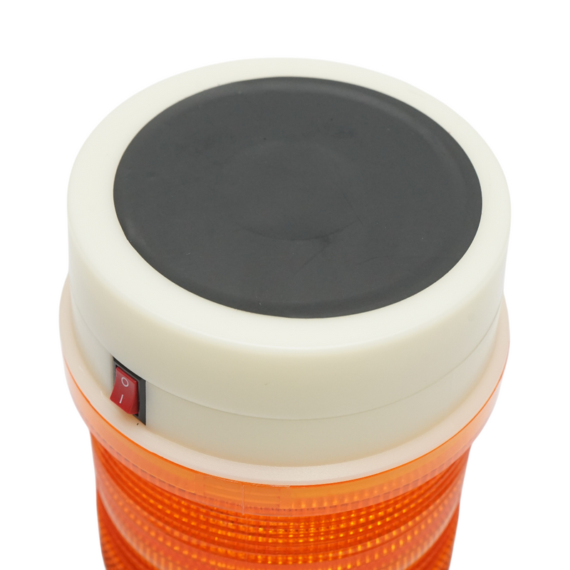 Lampeggiatore stroboscopico LED wireless portatile (24 SMD), 6 V CC (alimentato da 4 batterie AA da 1,5 V), con base magnetica.