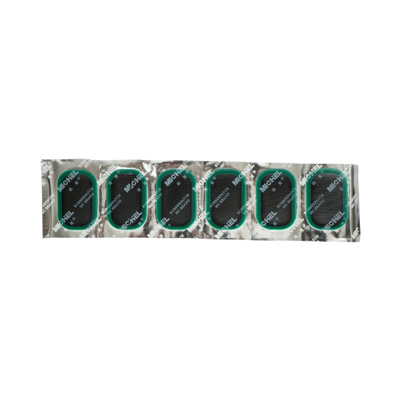 Set di 24 toppe ovali per vulcanizzazione (35x52 mm) + 1 tubetto di adesivo da 20 ml per camere d'aria – L-24 Michel