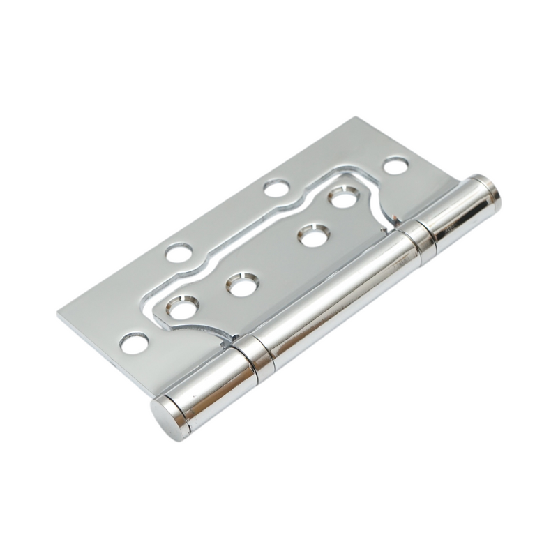Set di 2 cerniere per mobili complanari a farfalla, 100x50 mm, in acciaio cromato, viti incluse